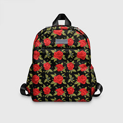 Детский рюкзак Красные розы паттерн, цвет: 3D-принт