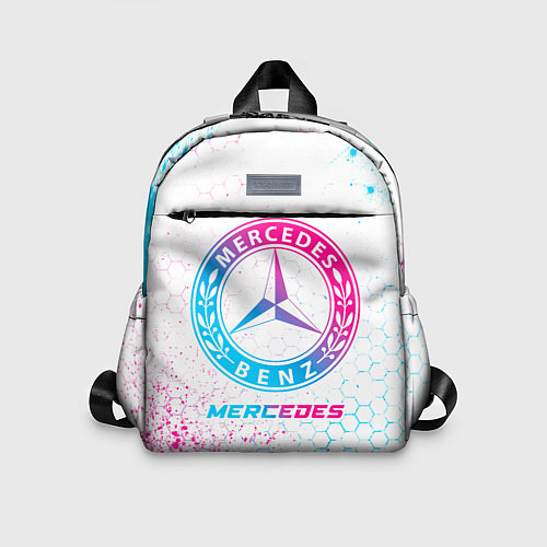 Детский рюкзак Mercedes neon gradient style / 3D-принт – фото 1