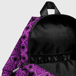 Детский рюкзак Геометрический узор в пурпурных и лиловых тонах, цвет: 3D-принт — фото 2