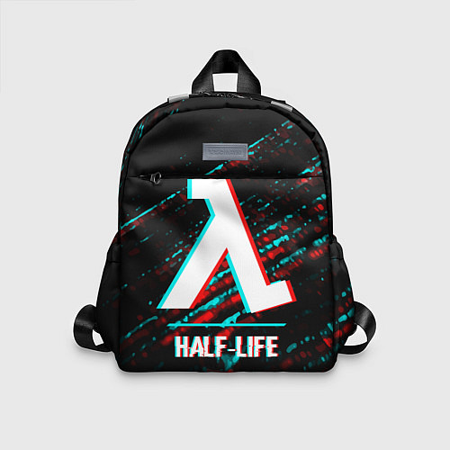Детский рюкзак Half-Life в стиле glitch и баги графики на темном / 3D-принт – фото 1
