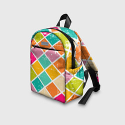 Детский рюкзак Весёлые ромбики, цвет: 3D-принт — фото 2