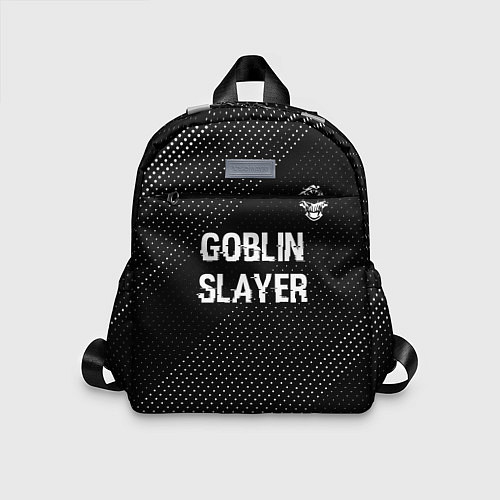 Детский рюкзак Goblin Slayer glitch на темном фоне: символ сверху / 3D-принт – фото 1