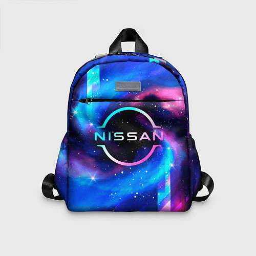 Детский рюкзак Nissan неоновый космос / 3D-принт – фото 1