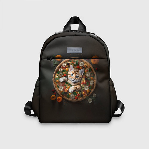 Детский рюкзак Кот в пицце / 3D-принт – фото 1