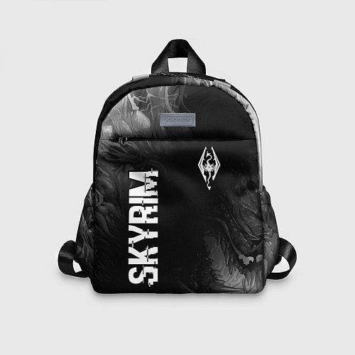 Детский рюкзак Skyrim glitch на темном фоне: надпись, символ / 3D-принт – фото 1