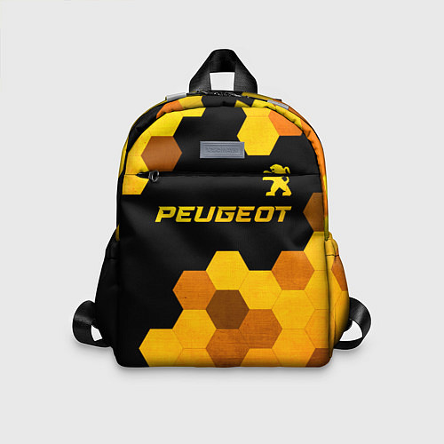 Детский рюкзак Peugeot - gold gradient: символ сверху / 3D-принт – фото 1