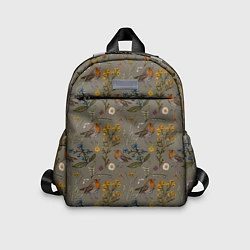 Детский рюкзак Малиновки и зверобой, цвет: 3D-принт