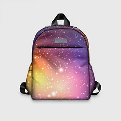Детский рюкзак Желто фиолетовое свечение и звезды, цвет: 3D-принт