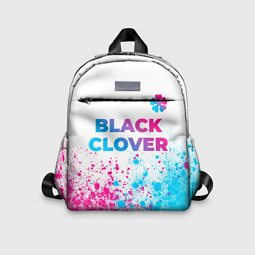 Детский рюкзак Black Clover neon gradient style: символ сверху / 3D-принт – фото 1