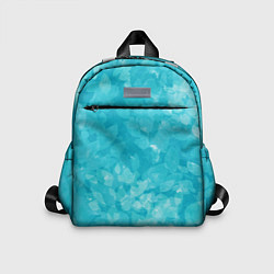 Детский рюкзак Листья стилизация текстура сине-голубой, цвет: 3D-принт