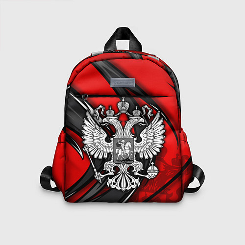 Детский рюкзак Герб РФ - красная органика / 3D-принт – фото 1
