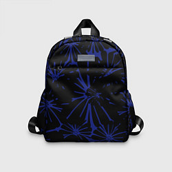 Детский рюкзак Абстракция цветы сине-черный