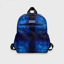 Детский рюкзак Тёмно-синие множества фигур, цвет: 3D-принт
