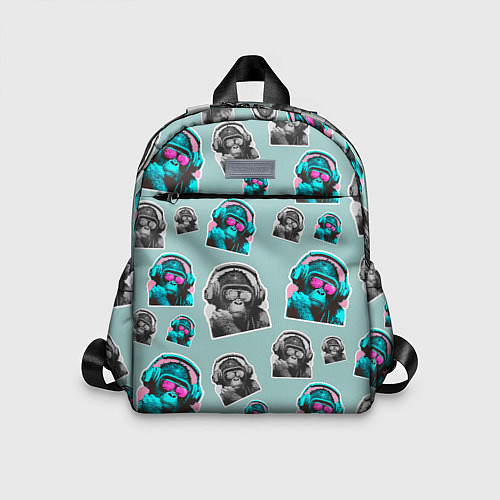 Детский рюкзак Обезьяна меломан / 3D-принт – фото 1