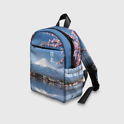 Детский рюкзак Цветущая сакура на фоне Фудзиямы - Япония, цвет: 3D-принт — фото 2