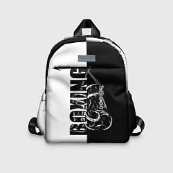 Детский рюкзак Boxing чёрно-белое, цвет: 3D-принт
