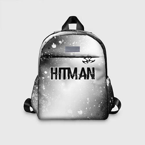 Детский рюкзак Hitman glitch на светлом фоне: символ сверху / 3D-принт – фото 1