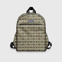 Детский рюкзак Золотисто-коричневая симметрия, цвет: 3D-принт