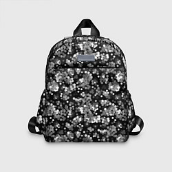 Детский рюкзак Черно-белый узор в горошек, цвет: 3D-принт