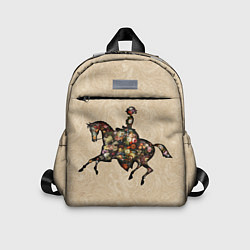 Детский рюкзак Ретро девушка на лошади и винтажные цветы