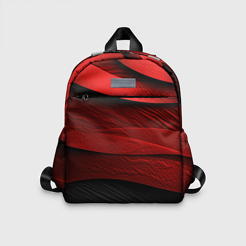 Детский рюкзак Шероховатая красно-черная текстура / 3D-принт – фото 1