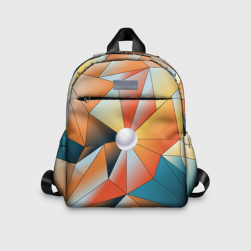 Детский рюкзак Жемчужина - градиент из полигональных треугольнико / 3D-принт – фото 1