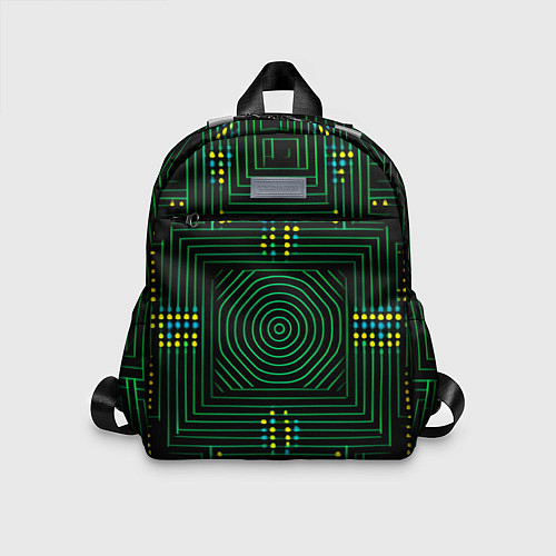 Детский рюкзак Зелёная электросхема / 3D-принт – фото 1