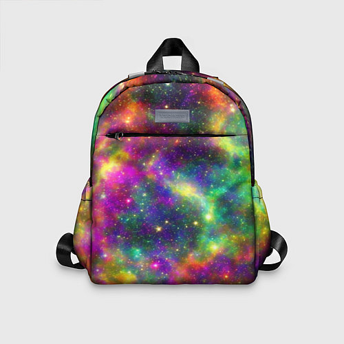 Детский рюкзак Яркий неоновый космос / 3D-принт – фото 1