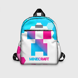 Детский рюкзак Minecraft neon gradient style