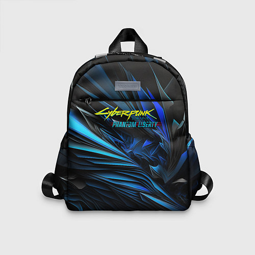Детский рюкзак Cyberpunk 2077 phantom liberty blue logo / 3D-принт – фото 1