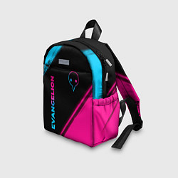 Детский рюкзак Evangelion - neon gradient: надпись, символ, цвет: 3D-принт — фото 2