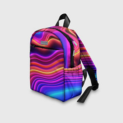 Детский рюкзак Яркие неоновые волны, цвет: 3D-принт — фото 2