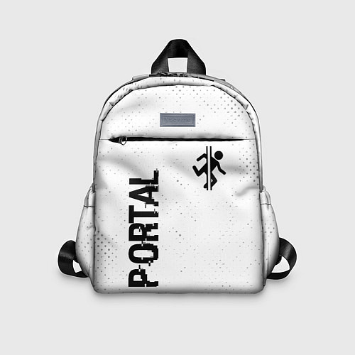 Детский рюкзак Portal glitch на светлом фоне: надпись, символ / 3D-принт – фото 1