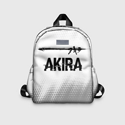 Детский рюкзак Akira glitch на светлом фоне: символ сверху, цвет: 3D-принт