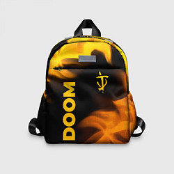 Детский рюкзак Doom - gold gradient: надпись, символ