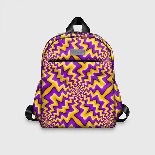 Детский рюкзак Желто-фиолетовая иллюзия вращения / 3D-принт – фото 1