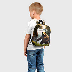 Детский рюкзак Медведь берсерк с копьём, цвет: 3D-принт — фото 2