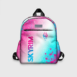 Детский рюкзак Skyrim neon gradient style: надпись, символ