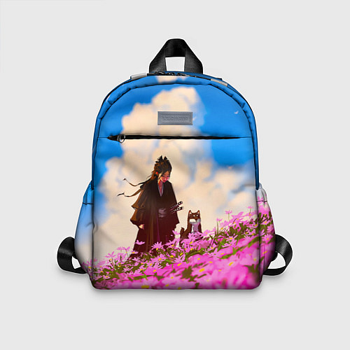 Детский рюкзак Девушка самурай и сиба ину / 3D-принт – фото 1