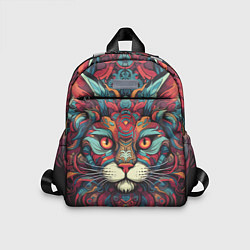 Детский рюкзак Голова шикарного кота в узорах, цвет: 3D-принт
