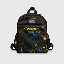 Детский рюкзак Cyberpunk 2077 phantom liberty gold abstract, цвет: 3D-принт