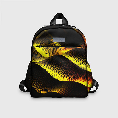 Детский рюкзак Золотистые линии / 3D-принт – фото 1