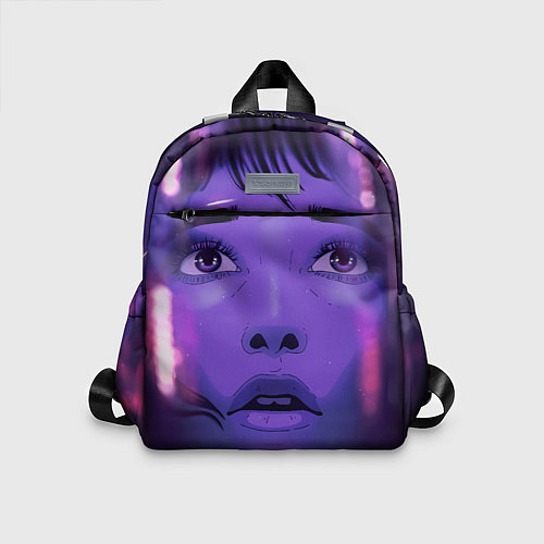 Детский рюкзак Девушка в кибер сити / 3D-принт – фото 1