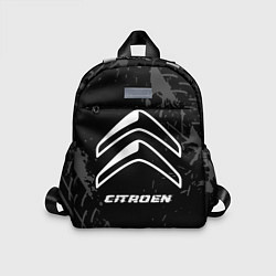Детский рюкзак Citroen speed на темном фоне со следами шин, цвет: 3D-принт