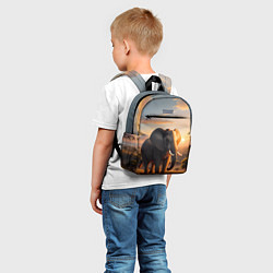 Детский рюкзак Африканский слон в саванне, цвет: 3D-принт — фото 2