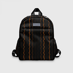 Детский рюкзак Кривые линии чёрный, цвет: 3D-принт