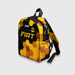 Детский рюкзак Fiat - gold gradient: символ сверху, цвет: 3D-принт — фото 2