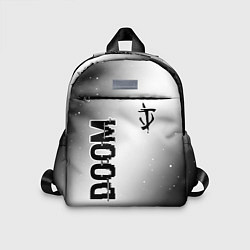 Детский рюкзак Doom glitch на светлом фоне: надпись, символ