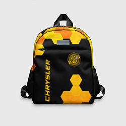 Детский рюкзак Chrysler - gold gradient: надпись, символ, цвет: 3D-принт