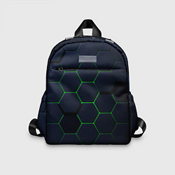 Детский рюкзак Honeycombs green, цвет: 3D-принт